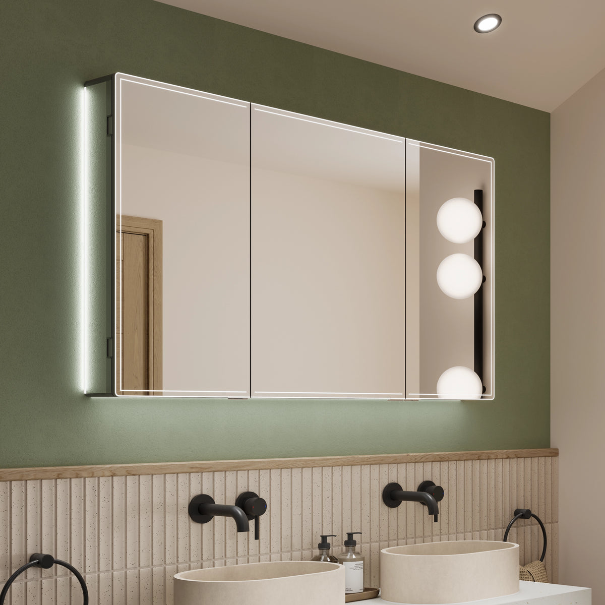 HiB Isoe LED Illuminated Bathroom Cabinet