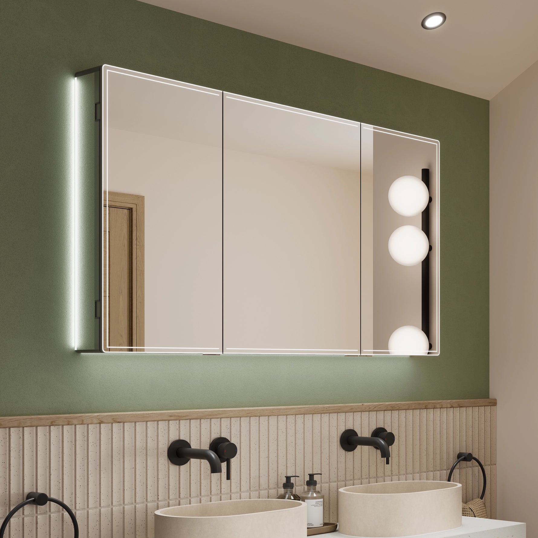 HiB Isoe LED Illuminated Bathroom Cabinet