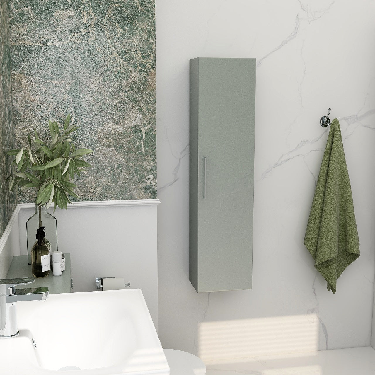 IMEX Wall Mounted Single Door Storage Cabinet Pistachio