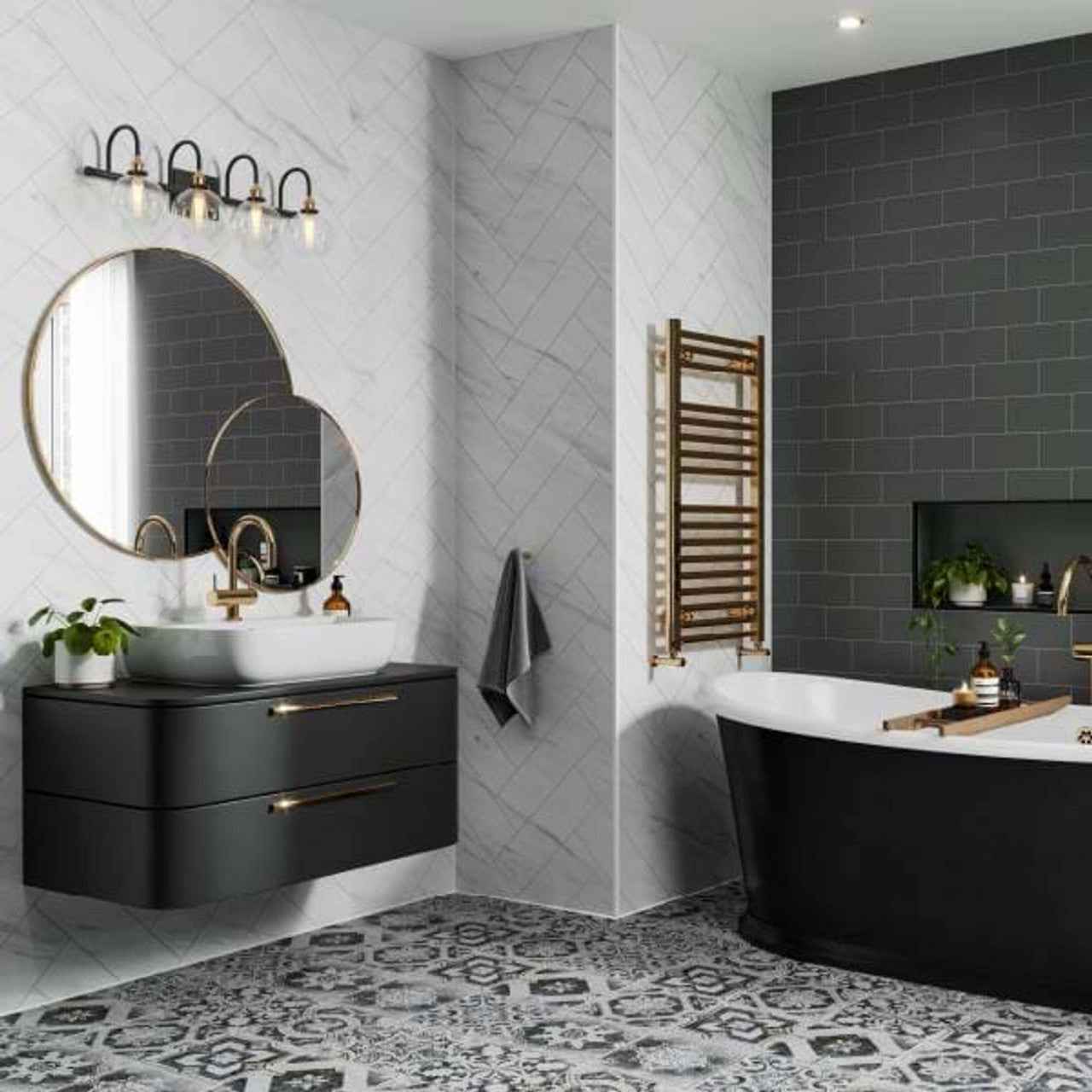 Multipanel Tile Collection Levanto Marble Herringbone (410x123) (0812)