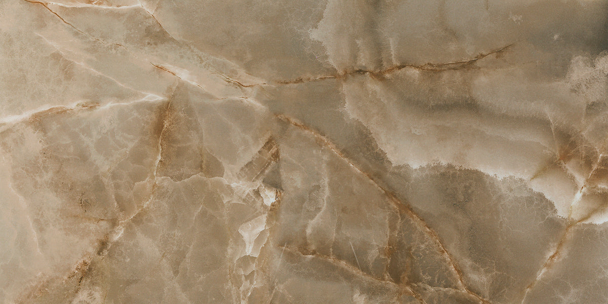 Lux Noor Polished Glazed Porcelain Wall & Floor Tile 60x120 Nut