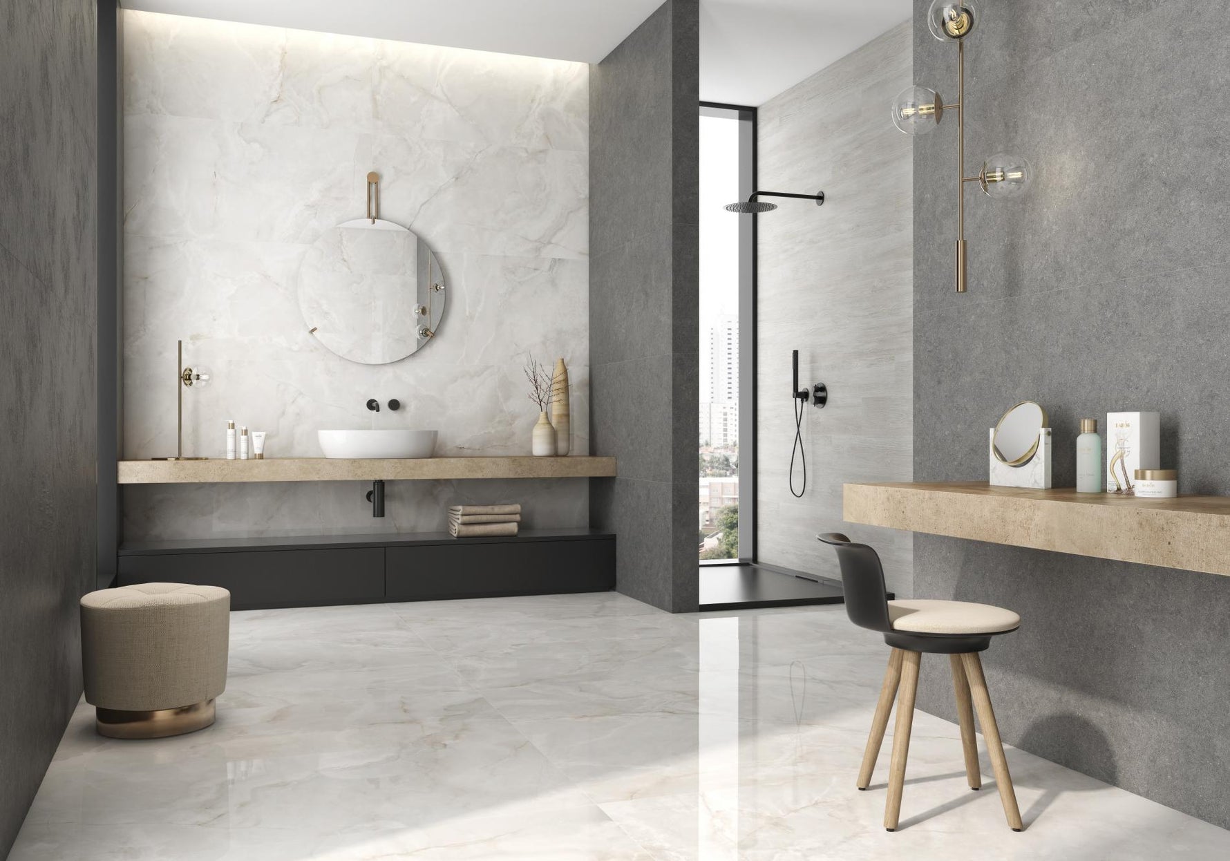 Lux Noor Polished Glazed Porcelain Wall & Floor Tile 60x120