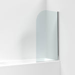 Nuie Pacific Round 800mm Bath Screen - 6mm Toughened Glass
