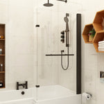 Imex Quadro Universal 6mm Shower Bath Screen Matt Black