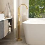 IMEX Ravine Floor Standing Bath Shower Mixer Brushed Gold