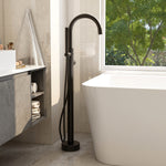 IMEX Ravine Floor Standing Bath Shower Mixer Matt Black