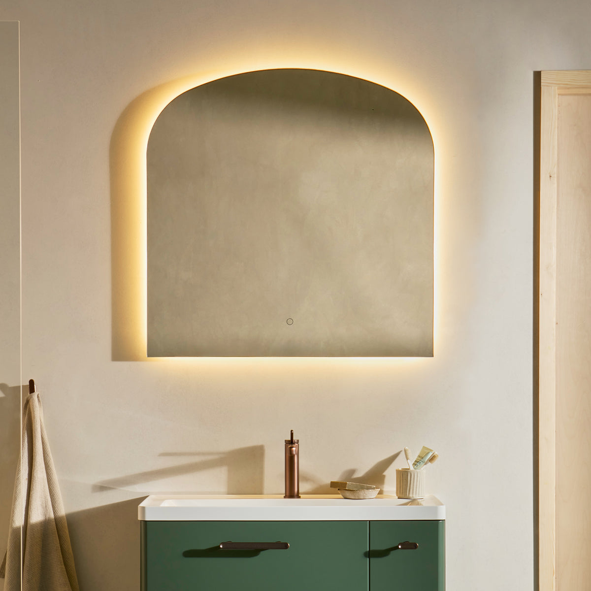 HiB Radiance Arch LED Illuminated Bathroom Mirror