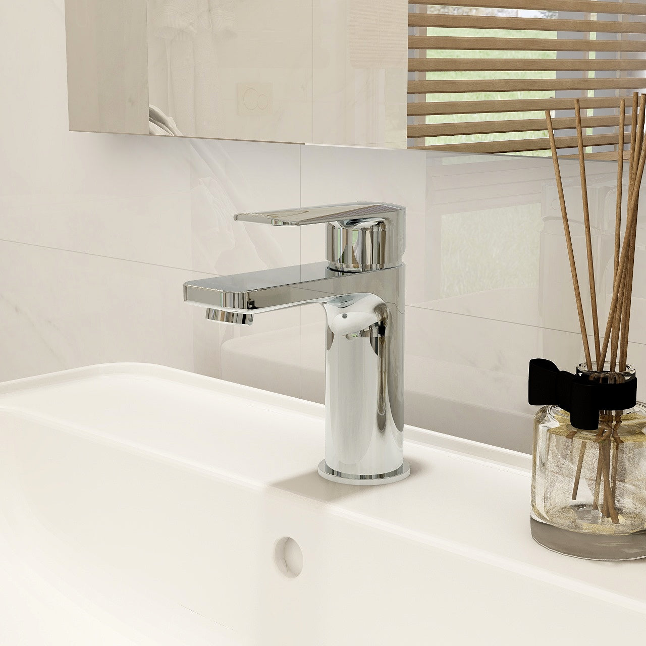 IMEX Suburb Basin Mixer with Universal Clicker Waste Chrome