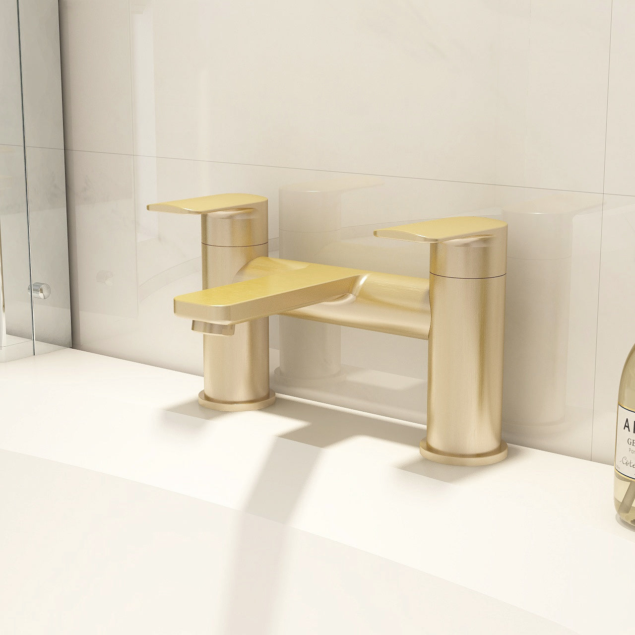 IMEX Suburb Dual Lever Bath Filler Brushed Brass
