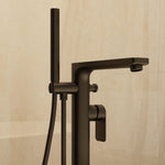 IMEX Suburb Floor Mounted Bath Shower Mixer with Handset Matt Black