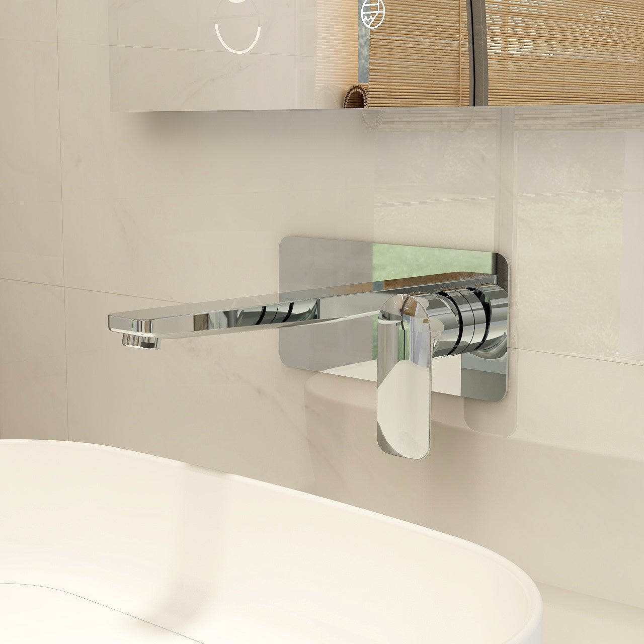 IMEX Suburb Wall Mounted Basin Mixer Chrome