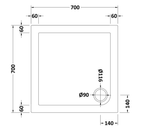 Nuie Rectangle 900mm Long Shower Tray - Multiple Sizes Available