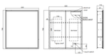Sonas Sansa 600x700mm Recessed Illuminated Mirror Cabinet