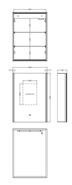 Nuie 500mm LED Illuminated Mirror Cabinet – Single Door