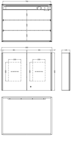 Nuie 800mm LED Illuminated Mirror Cabinet