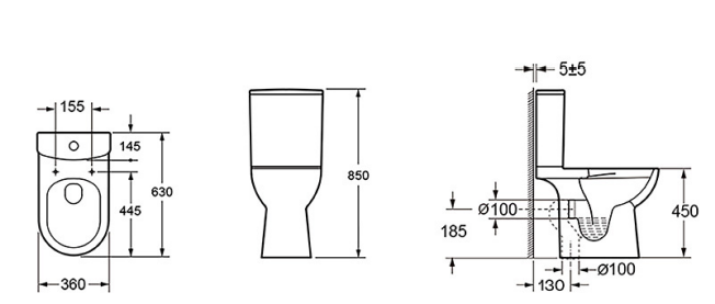 IMEX Croma Comfort Height Rimless Toilet with Soft Close Seat