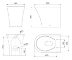SONAS Pena Back-to-Wall WC - Rimless Pan