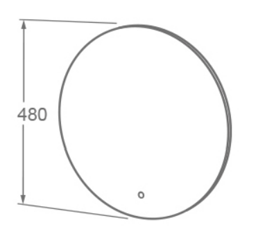 IMEX Alma 480mm Round LED Mirror with Integrated Demister