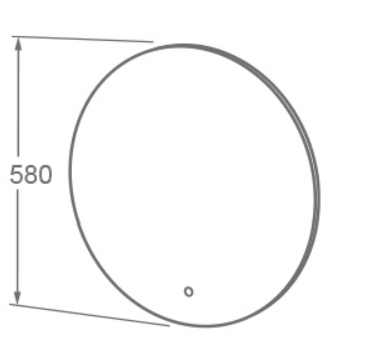 IMEX Alma 580mm Round LED Mirror with Integrated Demister