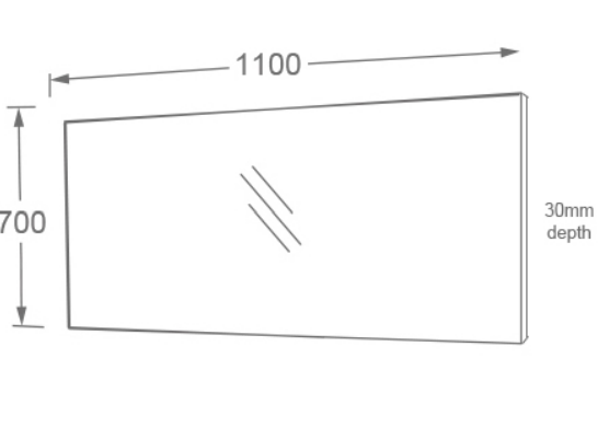 IMEX Essence 1100mm LED Illuminated Mirror with Integrated Demister