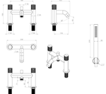 Sonas Alita Knurled Bath Shower Mixer