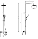 IMEX Ravine Cool Touch Thermostatic Overhead Shower Set
