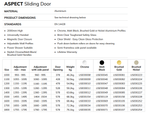 Sonas ASPECT 8mm Sliding Shower Door Multiple Sizes