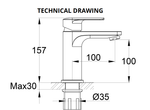 IMEX Suburb Basin Mixer with Universal Clicker Waste