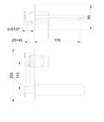 IMEX Suburb Wall Mounted Basin Mixer