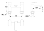 IMEX Suburb Dual Lever Bath Filler