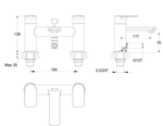 IMEX Suburb Bath Shower Mixer with Kit