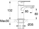 IMEX Suburb Cloakroom Basin Mixer with Universal Clicker Waste