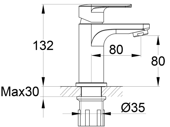 IMEX Suburb Cloakroom Basin Mixer with Universal Clicker Waste