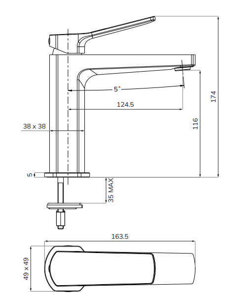 Sonas Luta Basin Mixer