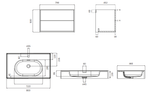 Sonas PULSE Wall Hung Two Drawer Vanity Unit & Basin