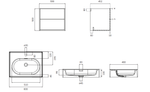 Sonas PULSE Wall Hung Two Drawer Vanity Unit & Basin