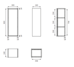 Sonas LIVING Wall Hung Storage Column – All Premium Finishes