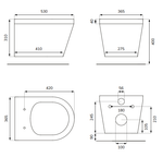 LIVING Wall Hung WC White & Soft Close Seat