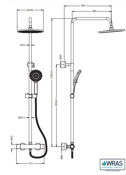 Sonas - Alita Rain Thermostatic Shower Kit Chrome