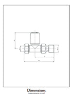 GIAVANI Straight Chrome Towel Rail Valves (pair)
