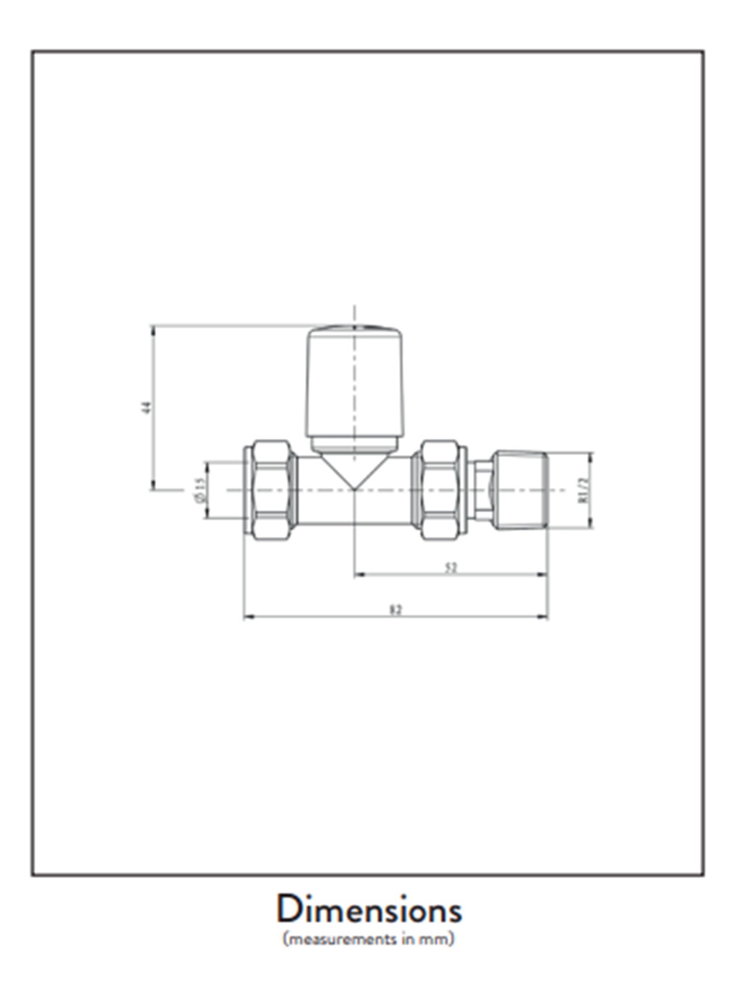 GIAVANI Straight Chrome Towel Rail Valves (pair)