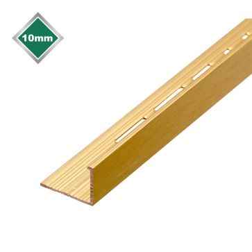 Tile Rite IOmm L Shape Brushed Matt Gold Tile Trim