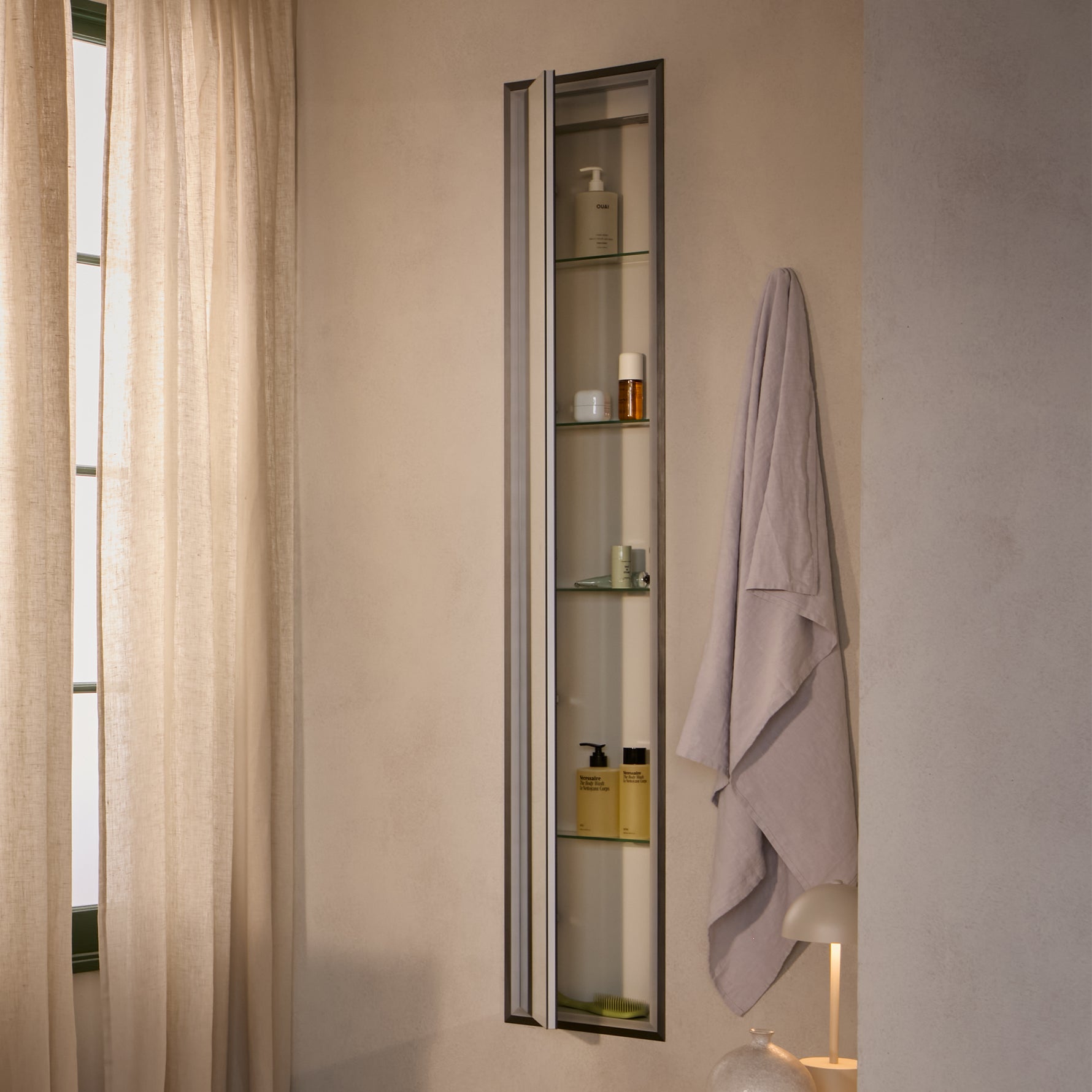 HiB Vanquish LED Illuminated Recessed Bathroom Cabinet 300mm x 1700mm