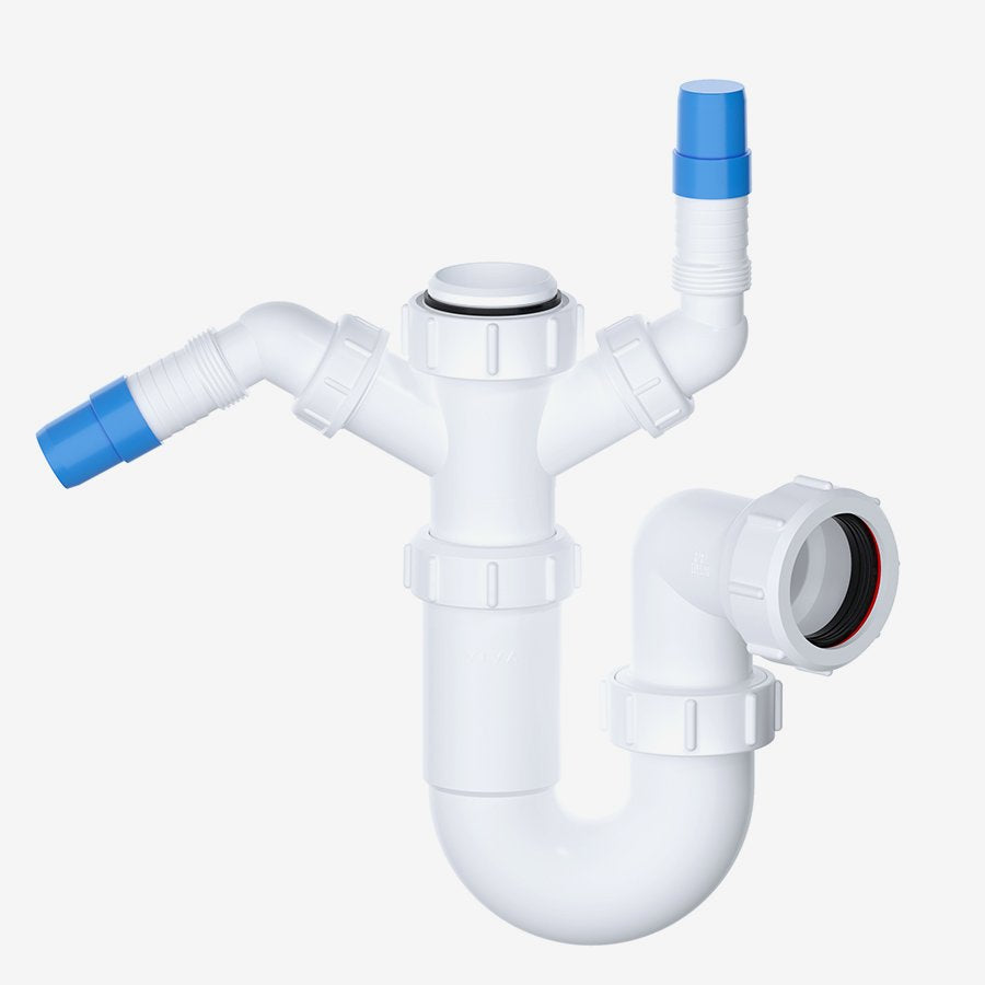 Viva 11/2"Sink Trap With Twin 135 Degrees Nozzles