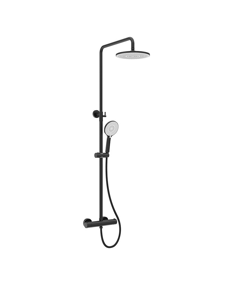 Sonas - Alita Rain Thermostatic Shower Kit Matt Black