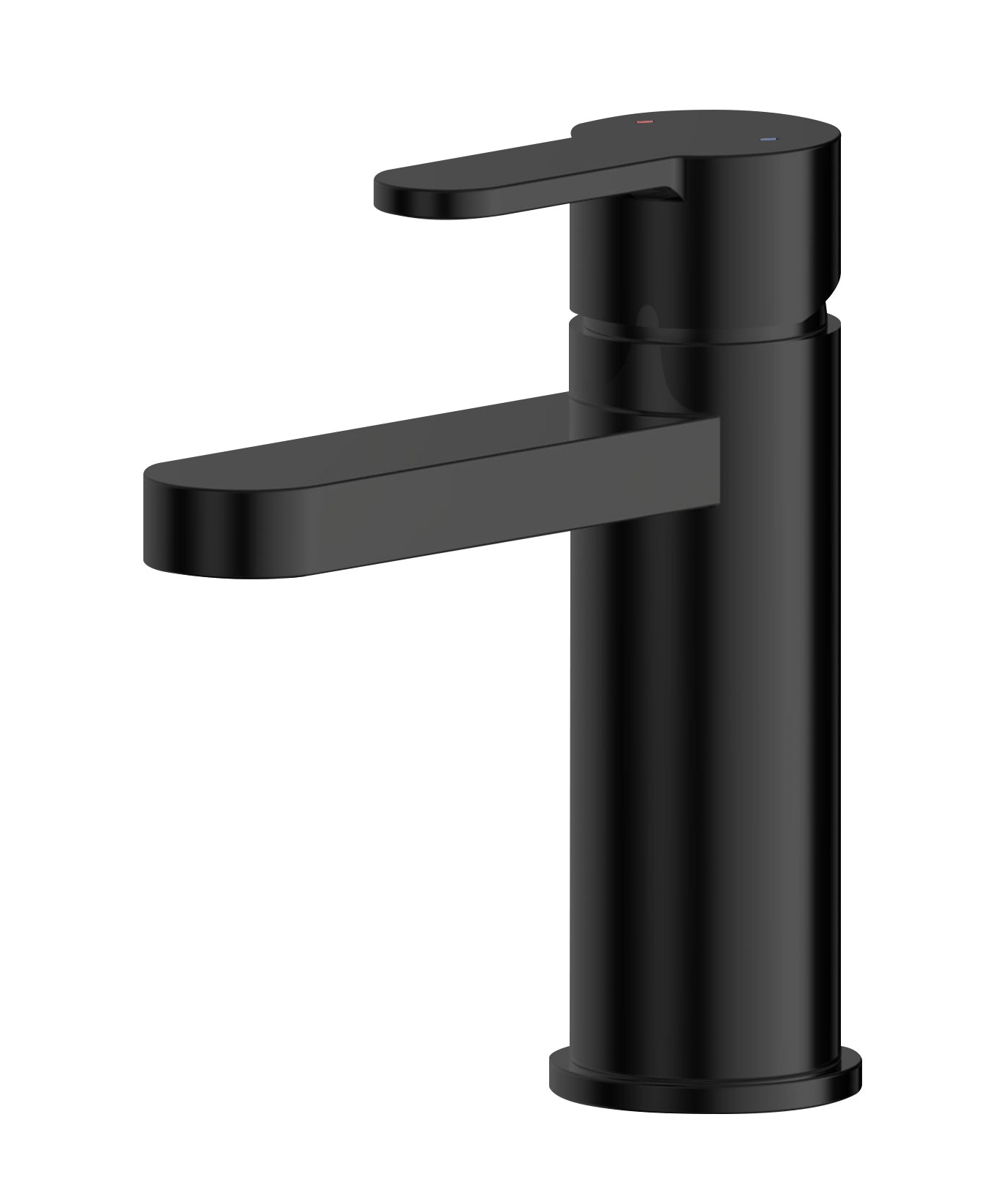 Arvan Mono Basin Mixer With Push Button Waste (Matt Black)