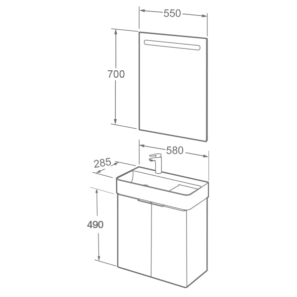 Imex Blade Wall Hung Vanity Unit