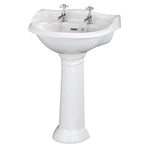 Hudson Reed Chancery Traditional 2TH Basin & Full Pedestal - Various Size 500mm basin