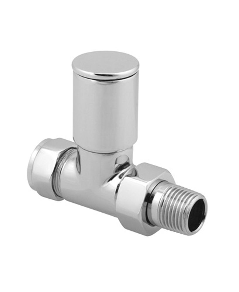 SONAS Straight Radiator Valve Polished Chrome