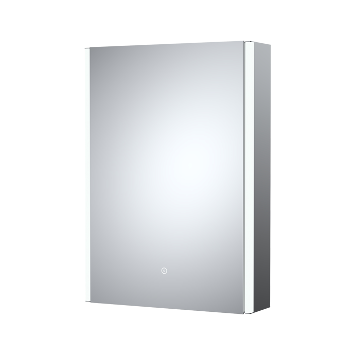 Nuie 500mm LED Illuminated Mirror Cabinet – Single Door